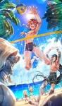Chaldea Beach Volleyball (カルデア･ビーチバレー?) in Fate/Grand Order, illustrated by ReDrop.