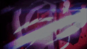 Saber rescuing Shirou and Rin from Caster's Skeletons.