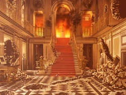 Лансер поджёг замок руной Ансуз.