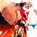 Archer, Shirou Emiya, and Rin Tohsaka illustration card for Fate/stay night's 15th anniversary, illustrated by Kazuki Yone.