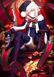 Cuarta ascensión de Santa Alter en Fate/Grand Order, ilustrado por Takashi Takeuchi.