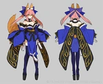 Fate Extra Record Tamamo design.png (258 KB) Caster in Fate/EXTRA Record, illustrated by Arco Wada.