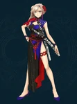 Berserker DLC costume in Fate/Samurai Remnant, illustrated by Rei Wataru.