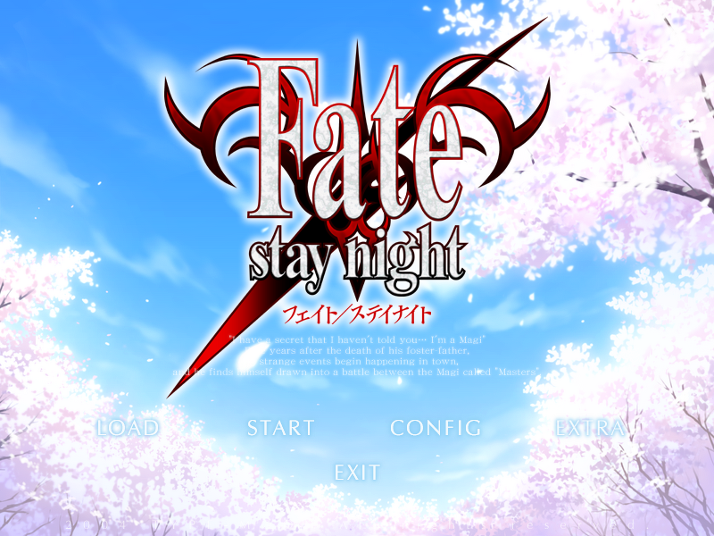 Visual Novel Screens on X: Game: Fate/Stay Night (2004)   / X
