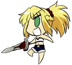 Mordred in Capsule Servant, illustrated by Keikenchi.