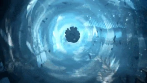 Saber quickly dodges True Assassin's attack.