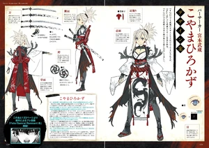 Berserker Musashi concept art from TYPE-MOON Ace Volume 15, illustrated by Hirokazu Koyama.