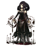 Semiramis in Fate/complete material IV, illustrated by Shidzuki Morii.