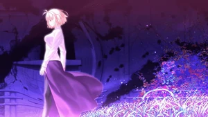 Arcueid's steps generating vegetation.