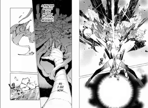 Shadow Jack using Maria the Ripper on Shuten causing her body to burst open.