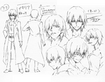 Ufotable character sheet of Natalia in Fate Zero.