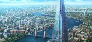 Other view of the London cityscape, with The ShardWP skyscraper in the foreground.