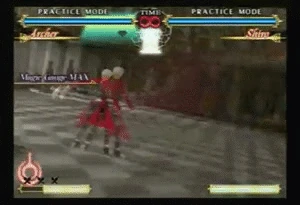 Hạc Dực Tam Liên của Archer trong Fate/unlimited codes.