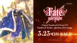 1年保証』 stay 【大特価】Fate night Avalon of Garden アニメ
