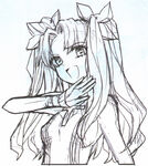 Rin Tohsaka sketch by Arco Wada from Fate/EXTRA material
