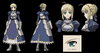 Studio DeenWP's character sheet of Saber in Fate/stay night.