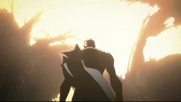 Agravain's army of Hounds vs Lancelot.