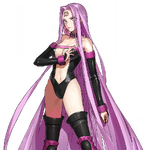 Rider's DLC Costume "Masque du Gorgon (No Visor)" in Fate/EXTELLA LINK, illustrated by Arco Wada.