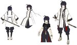 Saber in Fate/Samurai Remnant material, illustrated by Takashi Takeuchi.