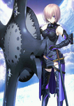 Shielder en Stage 3 dans Fate/Grand Order, illustrée par Takeuchi Takashi.