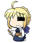Hungry Saber in Capsule Servant.