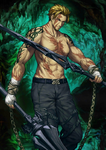 Berserker Stage 1 in Fate/Grand Order, illustrated by Shimokoshi.