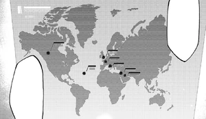 Map of the Singularities in the Fate/Grand Order -turas réalta- manga.
