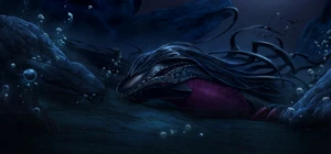 The true Oryou asleep in the ocean's abyss.