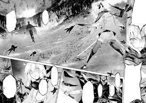 Okita confronting Hijikata
