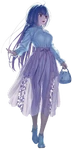 Heroic Spirit Travel Journal: Scáthach-Skaði (英霊紀行：スカサハ＝スカディ, Eirei Kikō: Sukasaha Sukadi?) full portrait, illustrated by Hirokazu Koyama.