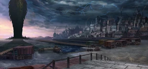 Norwich next to the Calamity.