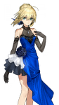 Saber's Summer Battle Clothes Costume in Fate/EXTELLA LINK, illustrated by Arco Wada.