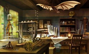 Da Vinci's workshop.