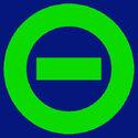 Logo on dark blue background