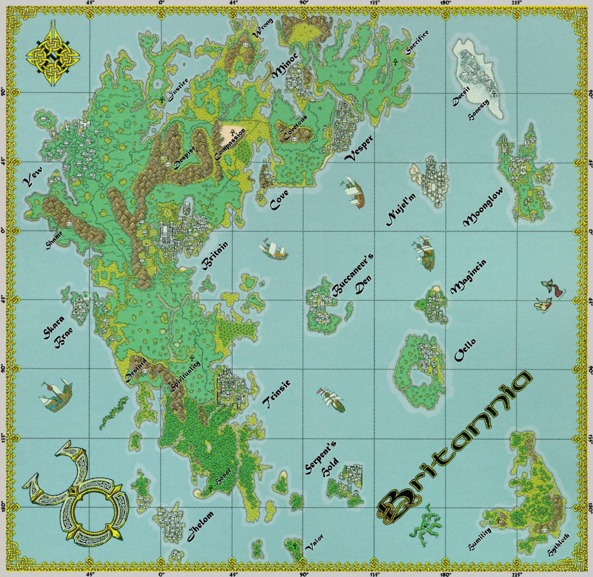 Ultima Online Britannia Map Britannia In Ultima Online | Editable Codex | Fandom