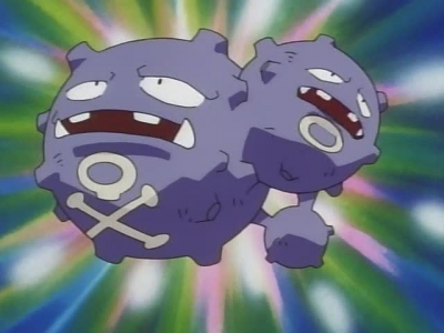 Pokémon - Weezing ajuda Equipe Rocket A Fugir Com Shuckle Roxo 