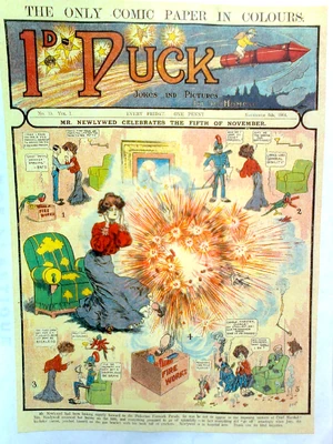 Puck cover art, featuring "The Newlyweds", 1904