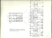 The floor plan of the basic repeating structure of the Hyde Park flats