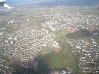 Aerial Shot Takeoff Birmingham International Airport 2008 - Chelmsley Wood, Marston Green, Fordbridge, Bacon's End, Hams Hall & Coleshill