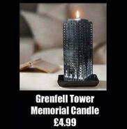 Grenfell Tower memorial candel