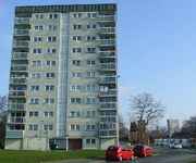 Alnwick House with the  estate in the background