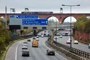 The M60 approaching Junction 1 on the clockwise route