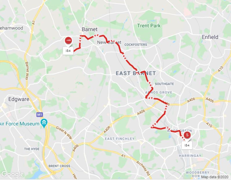 Bus 184 Route Map London Buses Route 184 | Uk Transport Wiki | Fandom