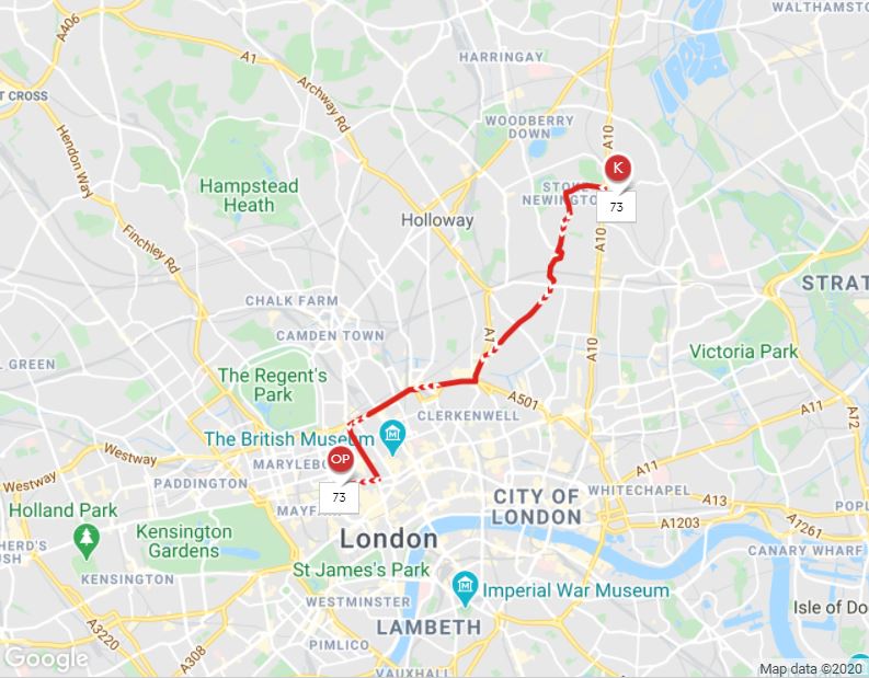 Bus 73 Route Map London Buses Route 73 | Uk Transport Wiki | Fandom