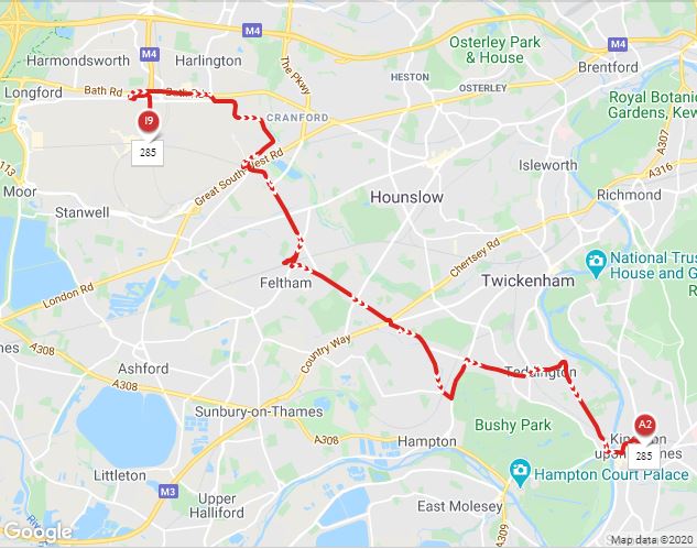 Bus 285 Route Map London Buses Route 285 | Uk Transport Wiki | Fandom