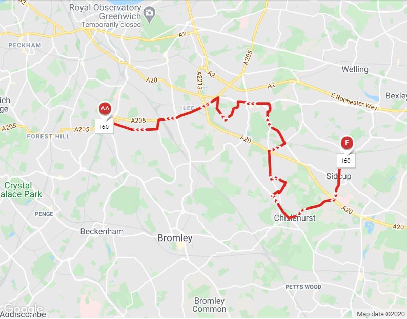 160 Bus Route Map London Buses Route 160 | Uk Transport Wiki | Fandom