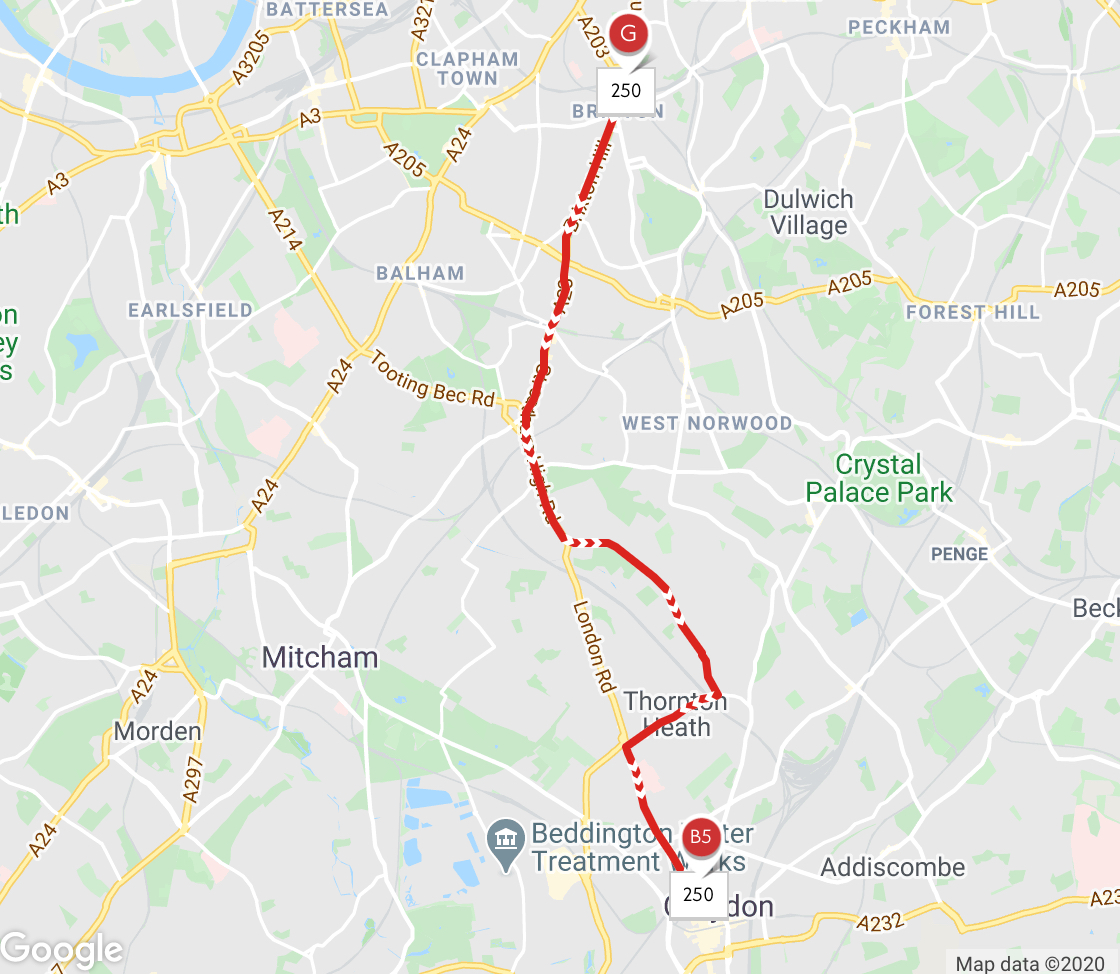 Bus 250 Route Map London Buses Route 250 | Uk Transport Wiki | Fandom