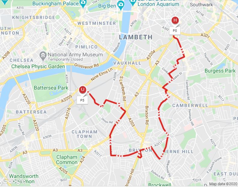 Via Bus Route Map London Buses Route P5 | Uk Transport Wiki | Fandom