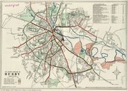 Derby Municipal Public Transport Map 1947