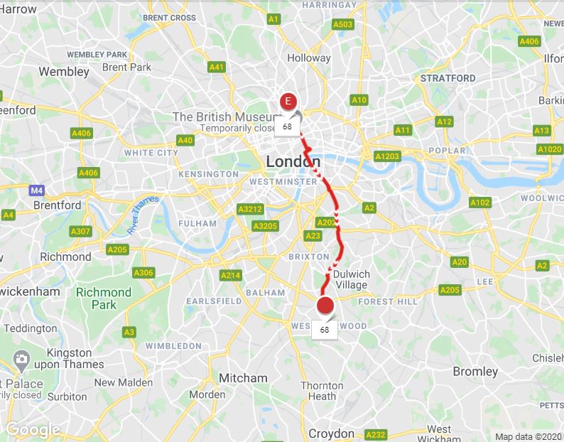 Bus 68 Route Map London Buses Route 68 | Uk Transport Wiki | Fandom